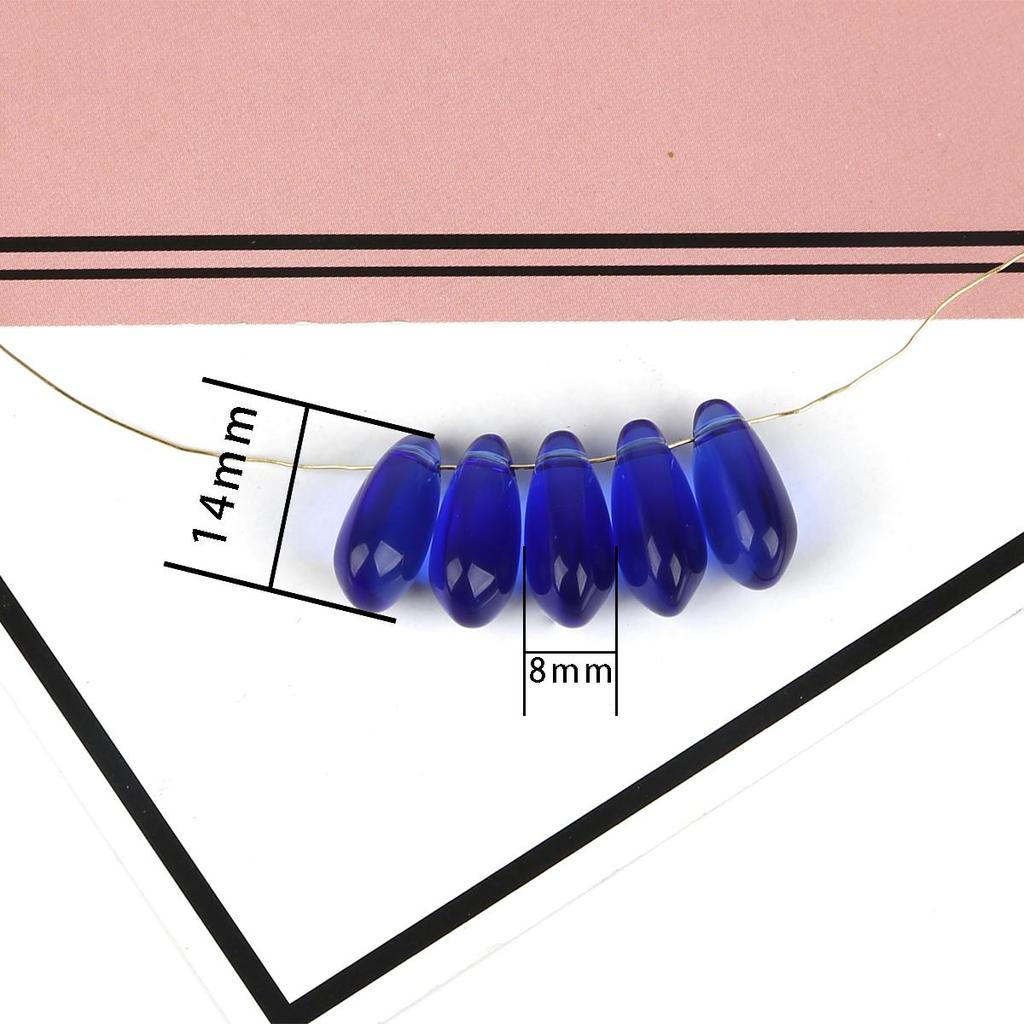 5 sztuk 14*8mm kolorowe płatki kształt kropli gradient gładki szklany wisiorek do tworzenia biżuterii DIY bransoletka naszyjnik kolczyk