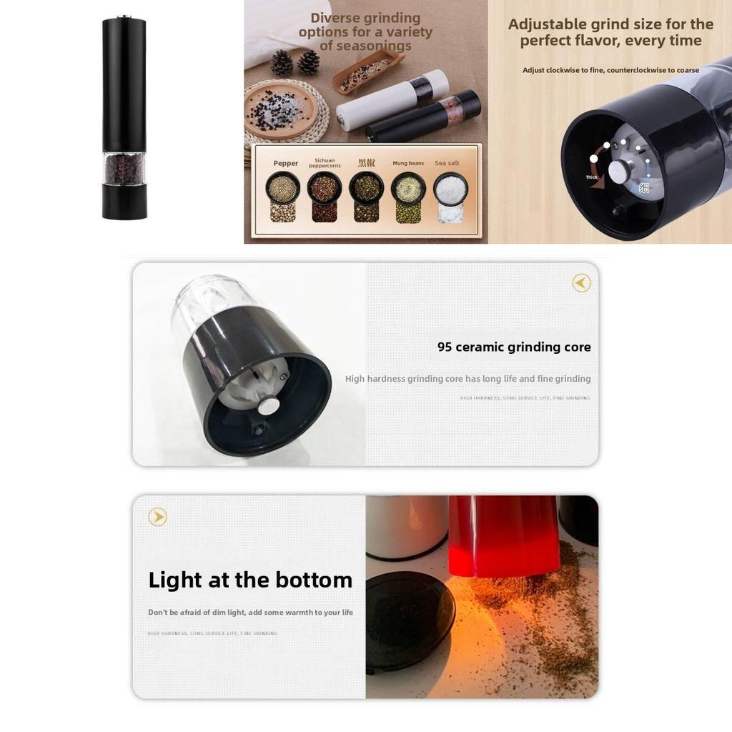 Modern Minimalist Pepper Grinder With Solid Spice Storage For Kitchen Use