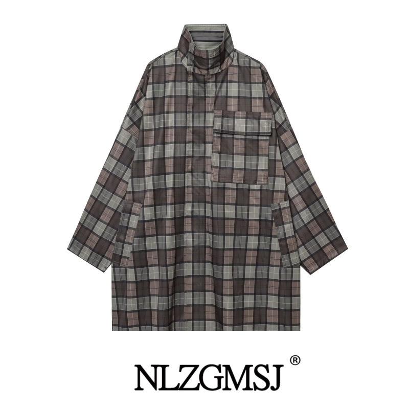 2025 Winter Plaid Trench Coat: European & American Style Fashion, Loose Fit, 9122830 207 M