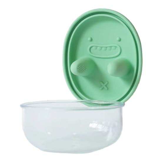 No-Mess Snack Box Transparent Sealed Box with Silicone Lid Reusable Cookies Storage Container Prevent Fingers from Getting Dirty for Picnic Camping
