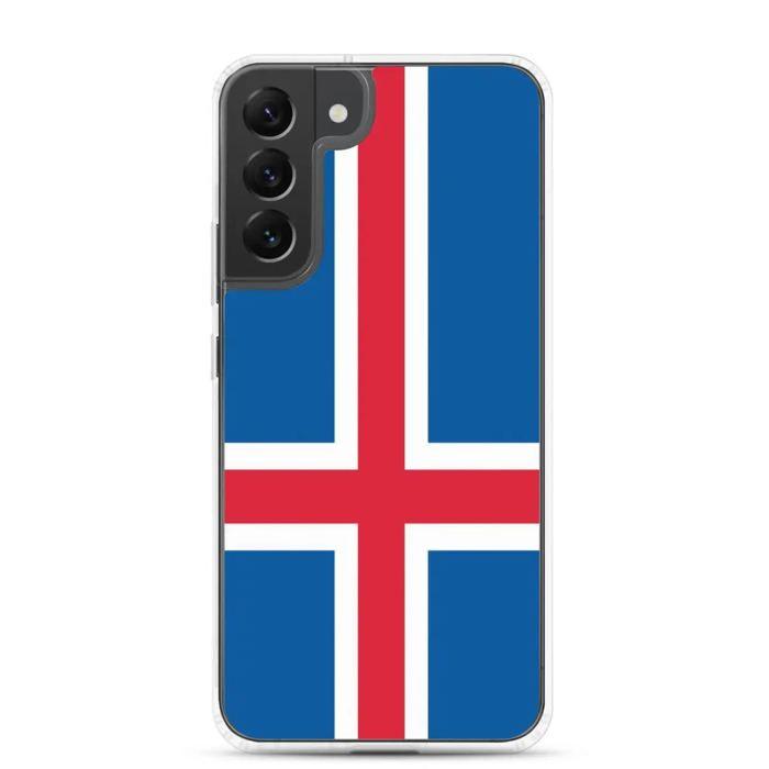 Coque Téléphone - Samsung - Galaxy S22 Ultra - Drapeau Islande - Souple - Multicolore