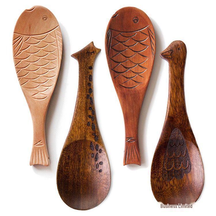 Nordic Japanese Wooden Non-stick Rice Scoop Ladle