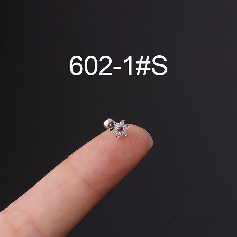 

Zirconia Lucky Flower Earrings Gold Color Copper Inlaid Rhinestone Stud Gold Color Stainless Steel Pierce Ear