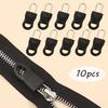 10Pcs Replacement Zipper Pull Puller End Fit Rope Tag Clothing Zip Fixer Broken Buckle Zip Cord Tab Bag Suitcase Backpack Tent