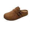 Mori women's style retro half slippers women's outer wear 2025 new fashion double buckle versatile lazy bag head Boken slippers