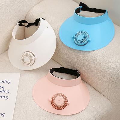 Sun Visor Hat with Fan Three Temp Settings Breathable Cooling Fan Hat Beach Hat for Women for Sun Protection and Outdoor