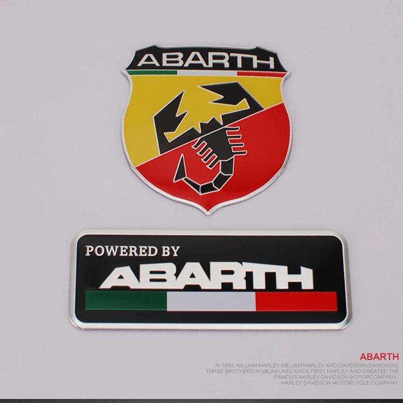 1Pc Car Metal Emblem Sticker Auto Trunk Decorate Decal Accessories For Abarth 500 Pulse Panda Tipo Strada 600 500L Mobi Doblo