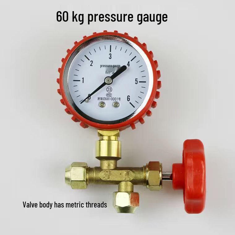 60kg Air Conditioner Tool Set with High/Low Pressure Gauges for Refrigerant Charging