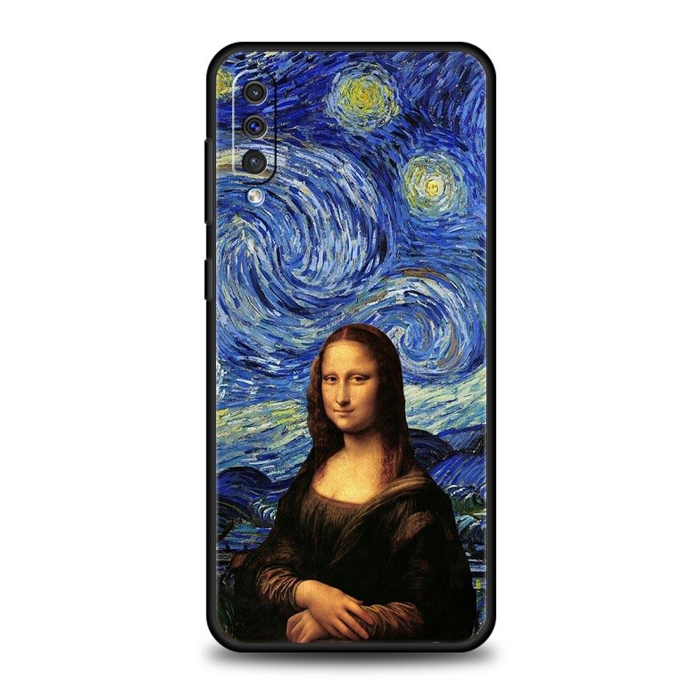 Handyhülle für Samsung Galaxy A52 A14 A50 A70 A10S A30 A40 A20S A20E A02S A12 A22 A32 5G A04s Mona Lisa Van Gogh Öl Kunst Hülle