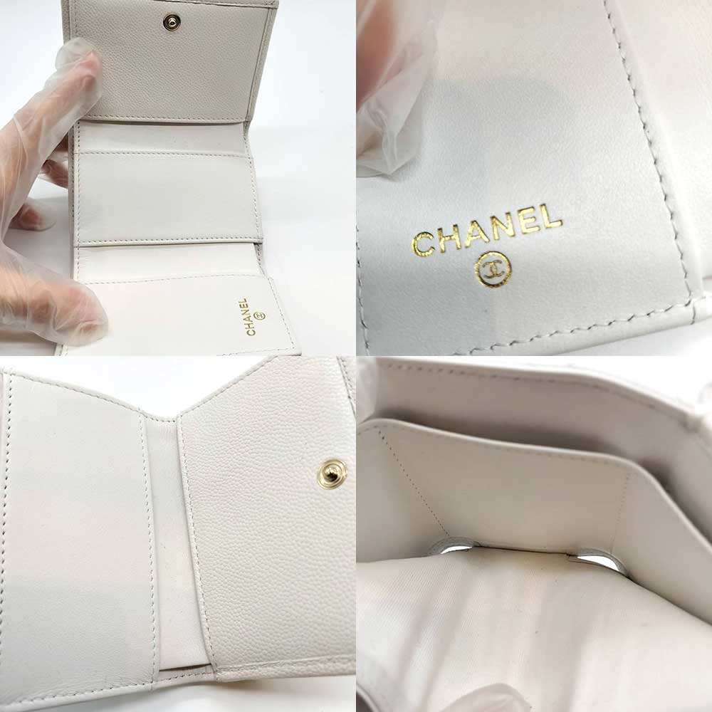 Used CHANEL MatrasseTri-fold wallet leather Women