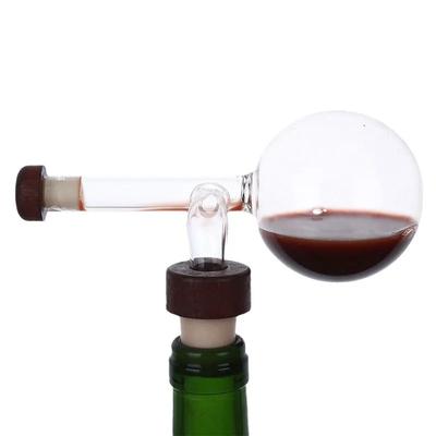Round/Peach Shaped Transparent Red Wine Aerator Portable Red Wine Bottle Pourer and Quick Decanter Spout Glass Sobering Device