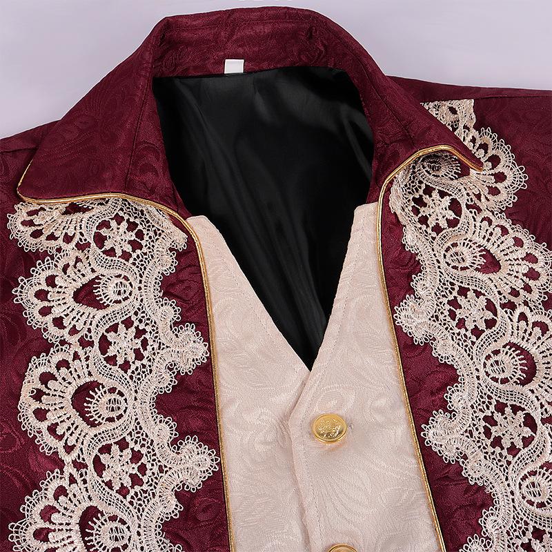 Men's Steampunk Gothic Victorian Lace Long Frock Coat (2024 Update)