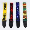 Electric Guitar Strap Polyester Printed Design Adjustable Length Soft Comfortable Durable Shoulder Support for Bass Acoustic