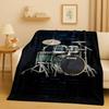 26 Style TAMA Drum Kit Drum Set Music Instruments Flannel Blanket,Ultra Soft Plush Throw for Home Bedroom Bed Sofa Cover Kids