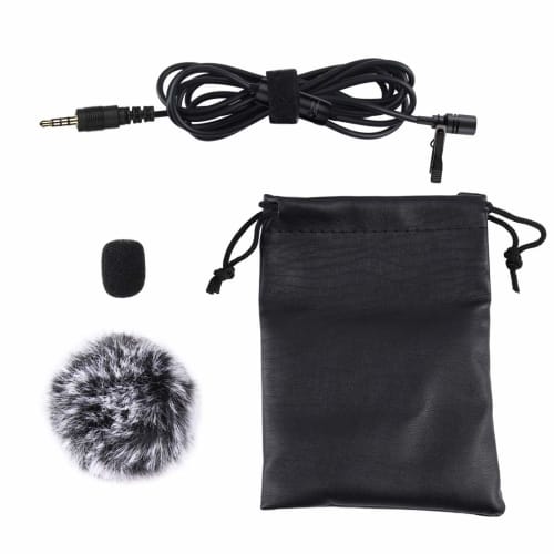 PULUZ Mini Microphone, 3.5mm Jack, 6m Cable Length, Wired Condenser Microphone with Clip, Omnidirectional, Suitable for Live Broadcasts, Meetings, Dis
