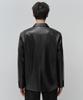 Musinsa Standard Synthetic Leather Oversized 3-Button Blazer [Black]