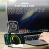 USB Rechargeable Handheld Fan Multi-purpose Hanging Neck Fan Silent 4 Modes Battery Powered Fan With Display For Travel