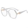 New TR polygonal glasses frame fashionable and simple anti-blue glasses women's European and American trends large frame flat glasses men