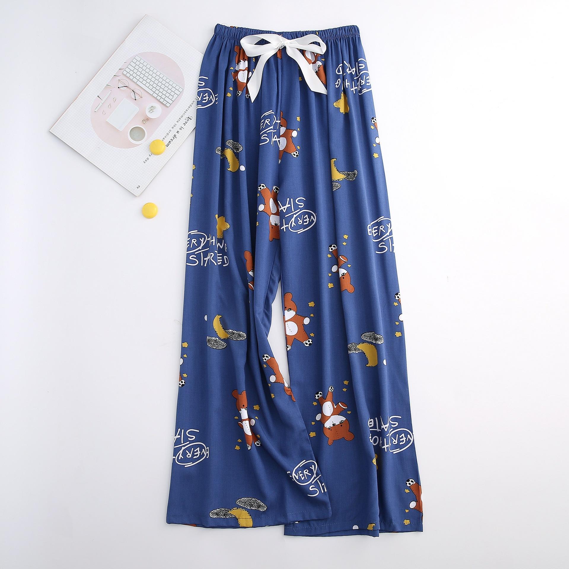 

Літні бавовняні піжамні штани. Жіночі брюки з квітковим принтом. Вільні штани для сну. Жіночі штани до литок. Домашній одяг. Великий розмір. one size