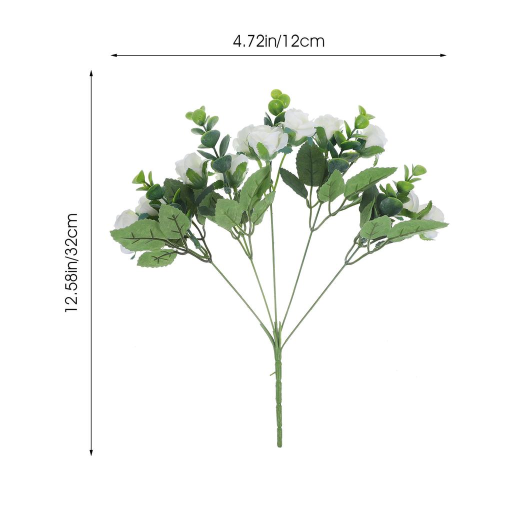 5 Stück künstlicher Rosenstrauß Simulationsblumen-Dekor Wasserdicht Sonnenschutz Falsche Rosenblumen für Wohnzimmer Balkon Fotografie