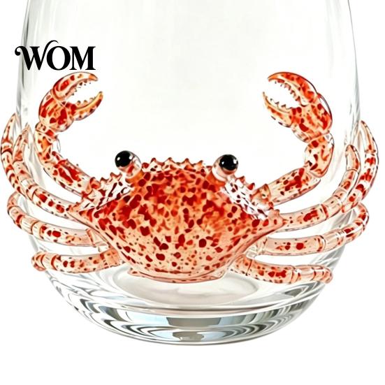 Unique Coastal Style Drinking Glass 12oz Octopus Water Cup, Embossed Design, Hand Painted Marine Gift for Ocean Lovers Home Bar Decor Cup