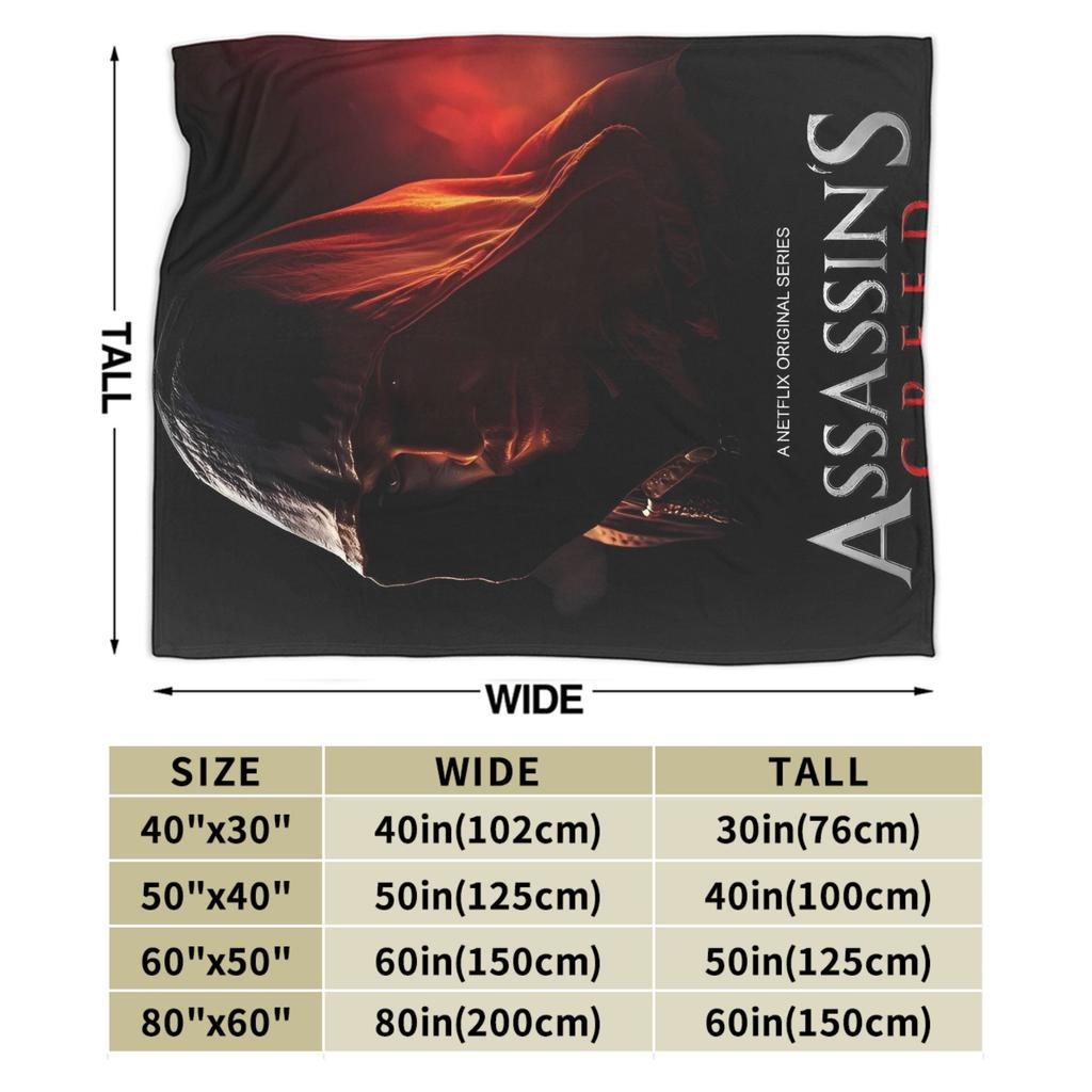 A-Assassins Game C-Creeds Blanket Soft Print Plush Throw Blanket For Couch Bed Travel Office Flannel Bedspread Bed Cover