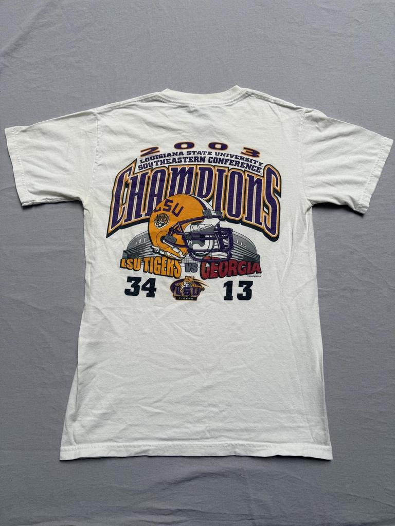 LSU vs Georgia 2003 Football T-shirt Louisiana State Tee
