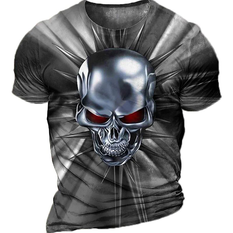 Men's Horror Skull T Shirt 3d Print Skull T Shirts for Men Death Short Sleeve Oversized Tops Tee Shirt Men Clothing 6xl Camiseta