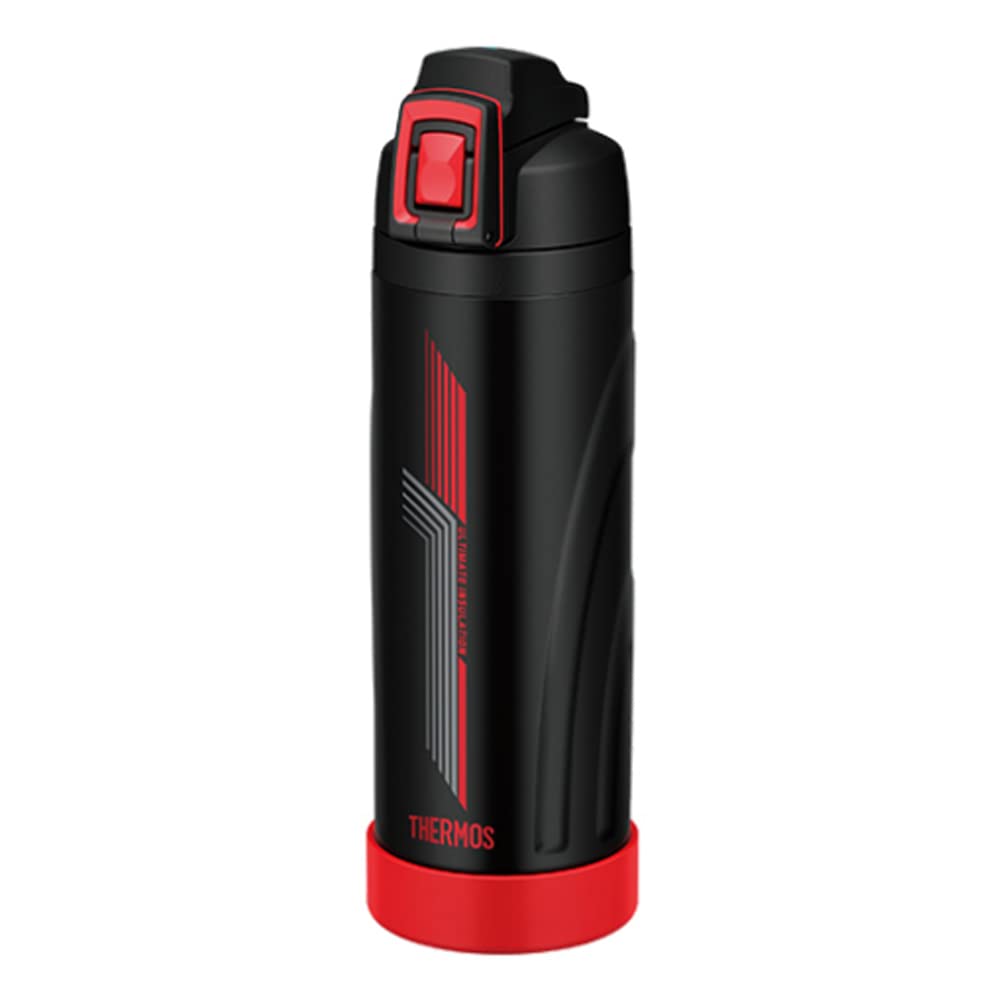 

THERMOS Vacuum Insulated Sports Bottle FJI1000 Black Red Soccer Accessories Other (BKR)