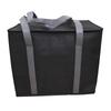 Large Capacity Double Zipper Insulated Picnic Ice Pack Bag – Black Non-woven Fabric