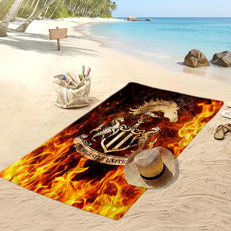 Newcastle United Football Print Beach Towel, Large Soft Quick Dry Towel for Beach Camping Swimming