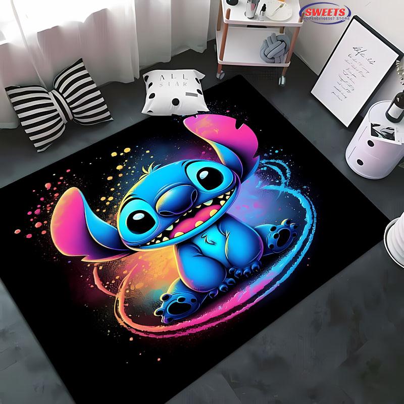 DYWAN NR 4 z motywem Disney Lilo & Stitch! Dywanik do sypialni, salonu, pod łóżko, antypoślizgowy, wykwintny wystrój domu, trwały, można prać w pralce