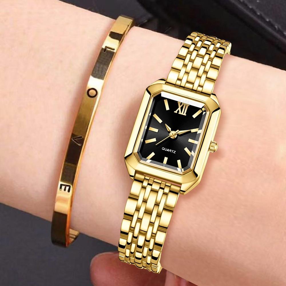 Ladies Watch Light Luxury Just with Square Quartz Watch Simple Student Hand Watch
