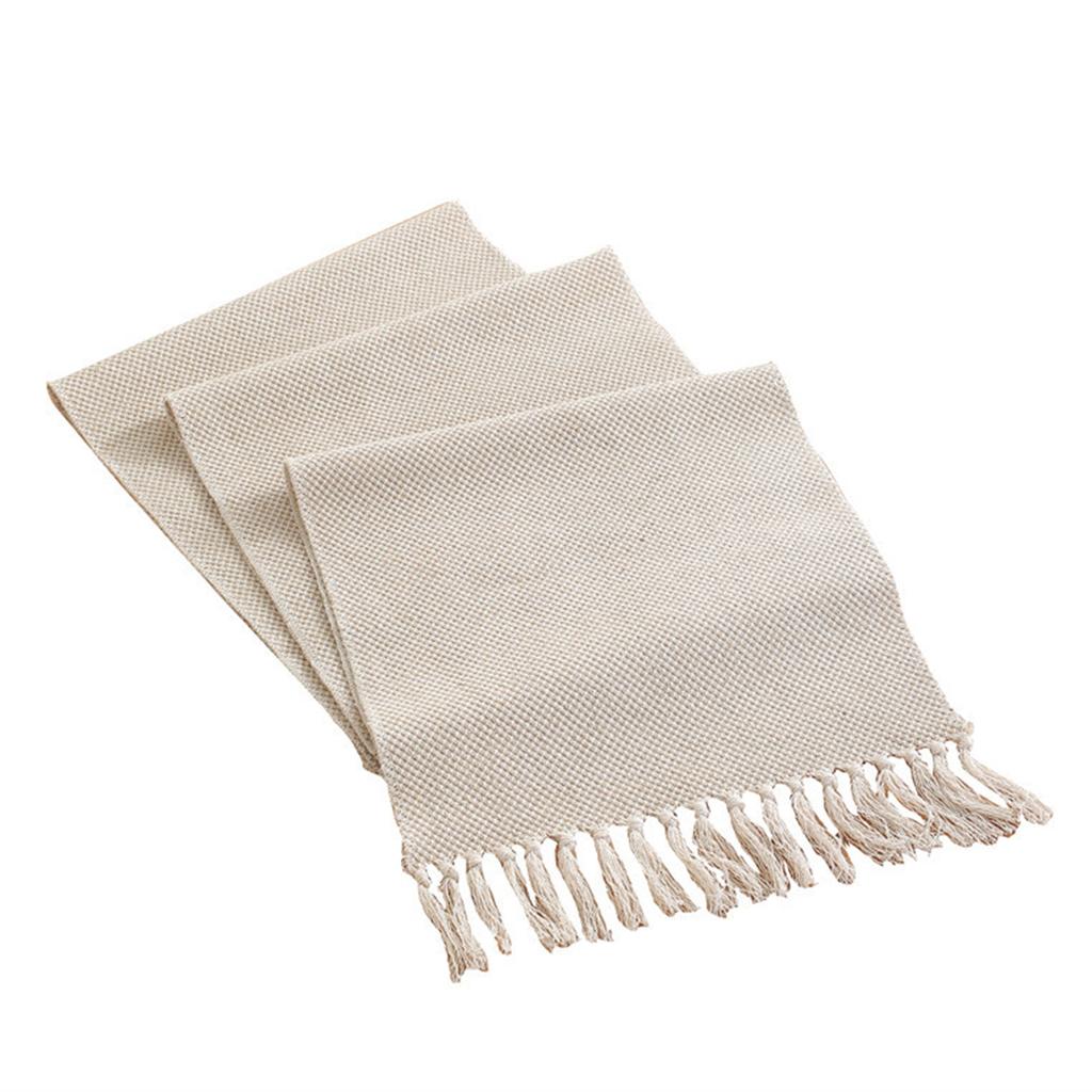 Vintage Woven Cotton Linen Table Runner Country Wedding Party Decoration Home Textiles For Christmas Home Table Runners