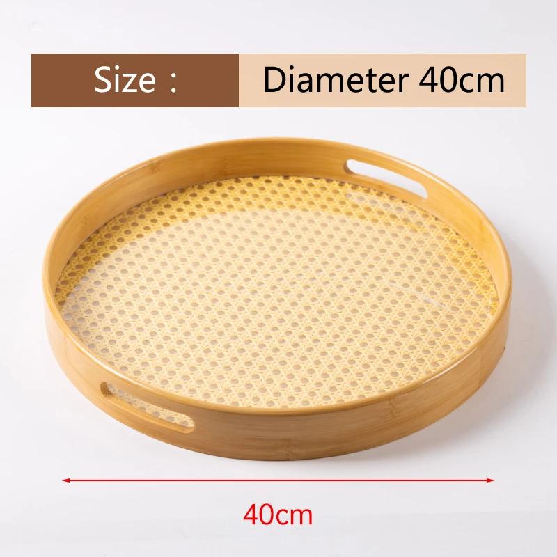 HeMu-Transparent Acrylic Bamboo Cotton Tray, Portable Rectangular Tea Set, Tea Plate, Restaurant, Hotel Household