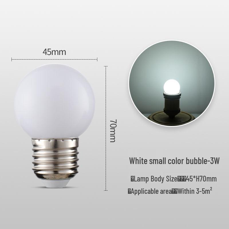 LED Color E27 Screw Base Night Light Bulb - Romantic Room Decoration, Bedroom Universal Type