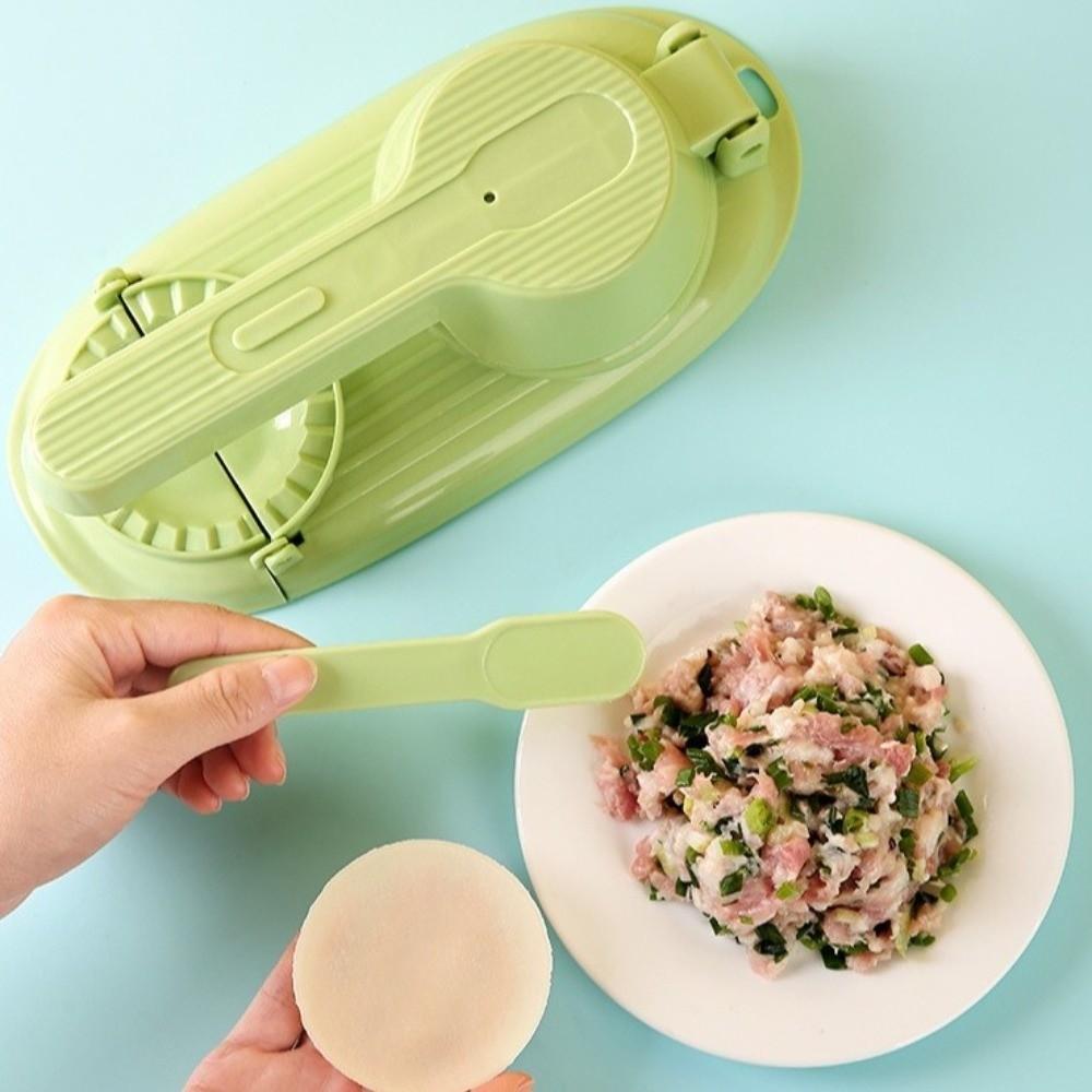 2PCS Efficient 2 in 1 Dumpling Maker Plastic Dumpling Skin Maker Dumpling Wrapper Mold  Cooking