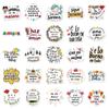 10/30/50PCS Kawaii Colorful Spanish Sticky PVC Sticker Aesthetic Stationery DIY Decoration Scrapbooking School Supplies for Kids