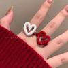 2026 Autumn/Winter Women's Adjustable Glazed Heart Ring