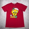 Vintage Tweety Bird Christmas Graphic T-Shirt and Kids Tshirt 1998 Looney Tunes Holiday Tee, Red, XL Tall