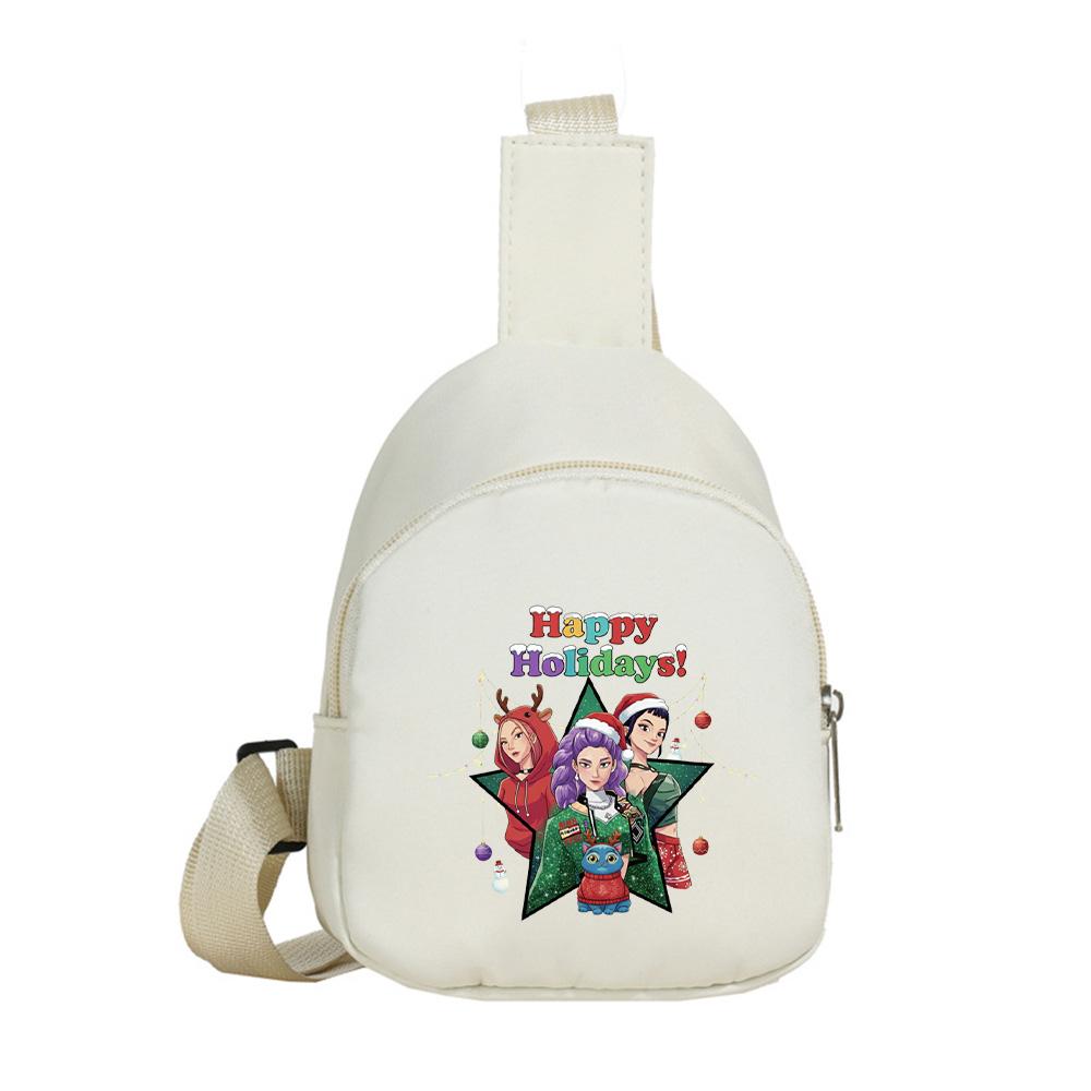 K-Pop Dämonenjäger Bedruckte Kawaii Brusttasche für Jungen Mädchen Umhängetasche Student Tragbar Crossbody-Tasche Brusttasche Weihnachten Kindergeschenk