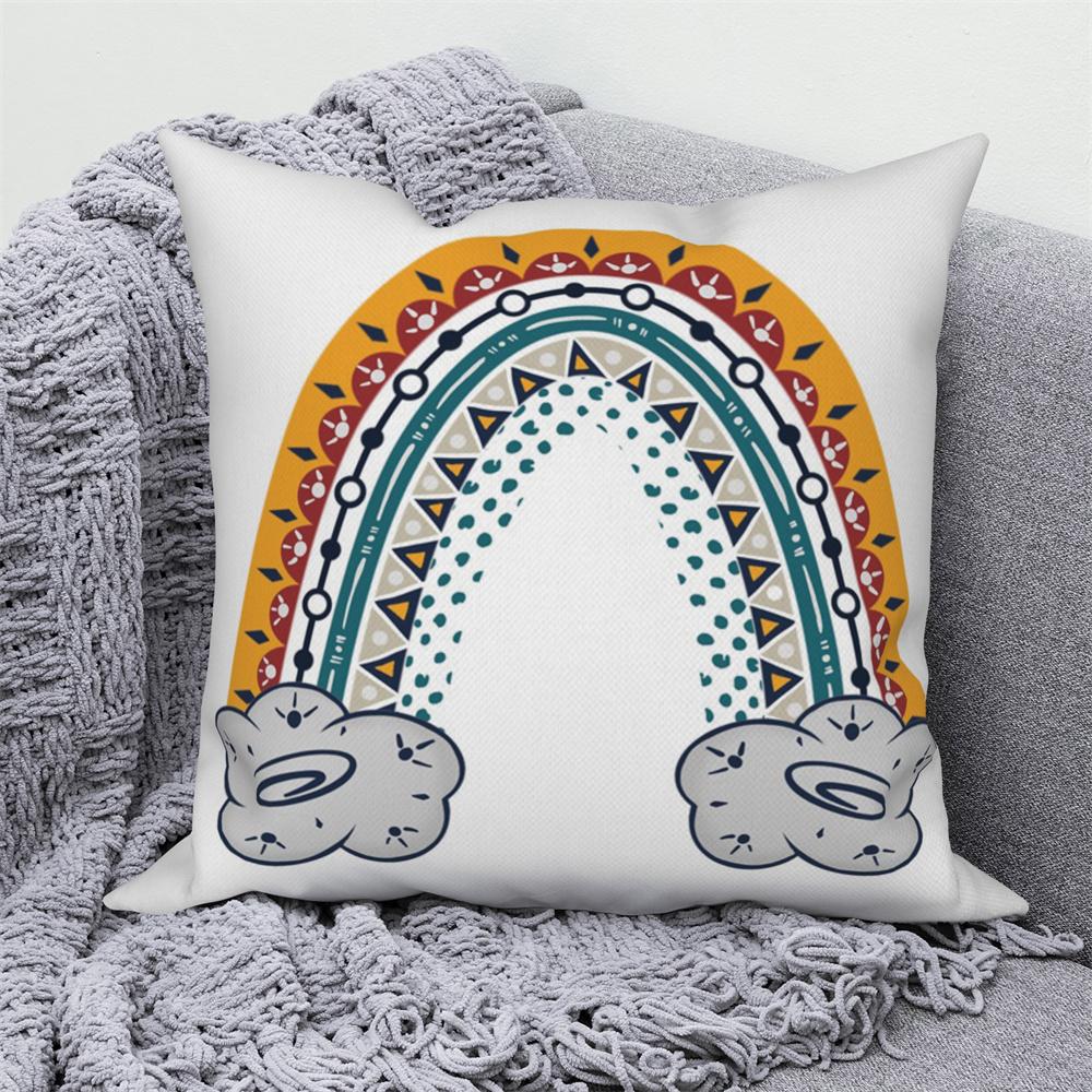 Pillow Cover Decoration Home Office Bedroom Cartoon Rainbow Cloud Sofa Decorative Cushion