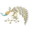 Luxury Peacock Wall Clock Metal 8.7 Inch Modern Art Battery Operated Silent Decorative Wall Clock