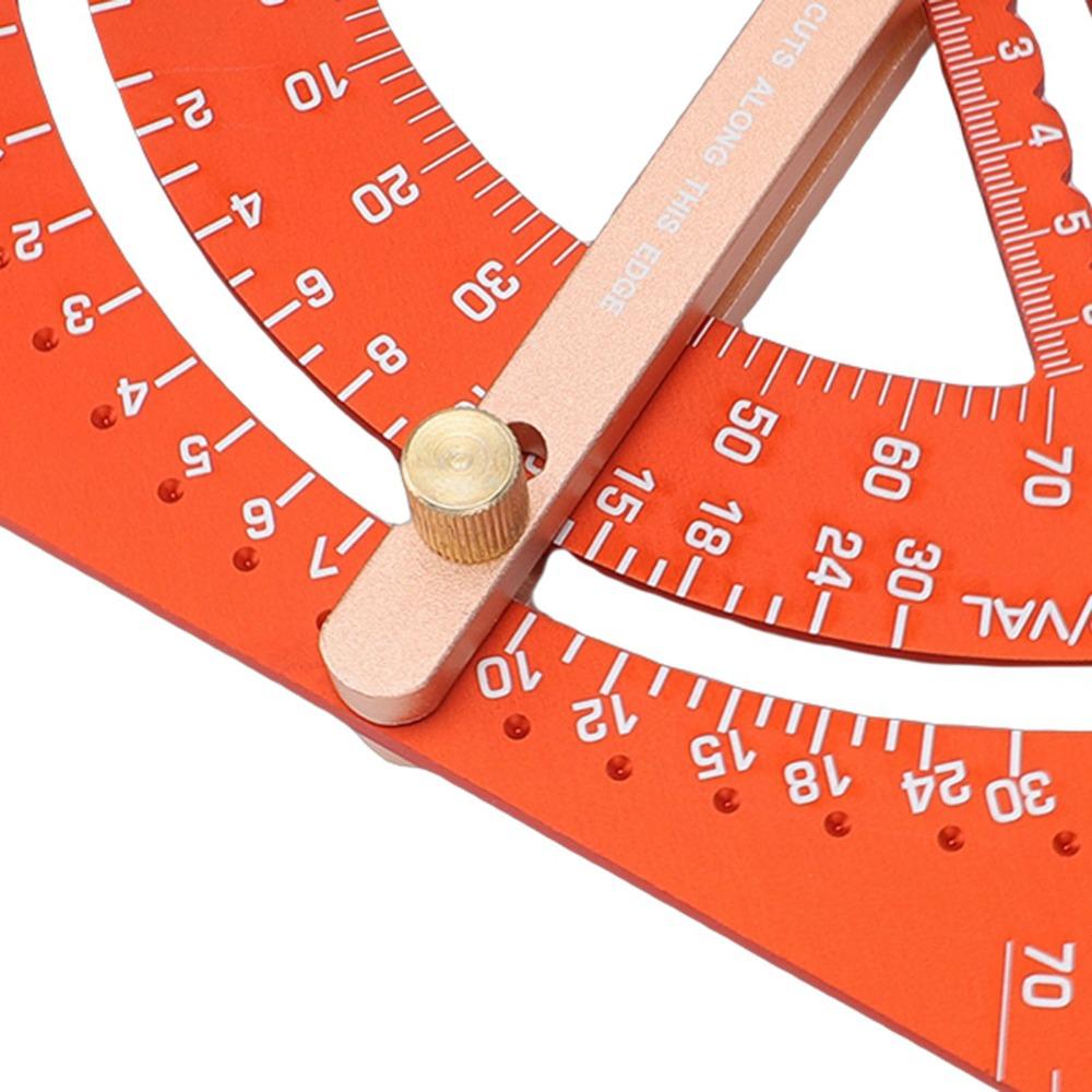 Aluminum Alloy Multi Angle Measuring Tool Engraved Scale Carpenter Square Protractor Woodworking