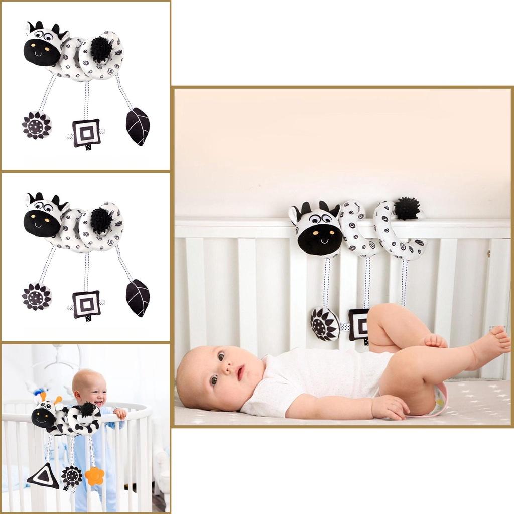 Black And White Animal Visual Stimulation Early Education Crib Toy