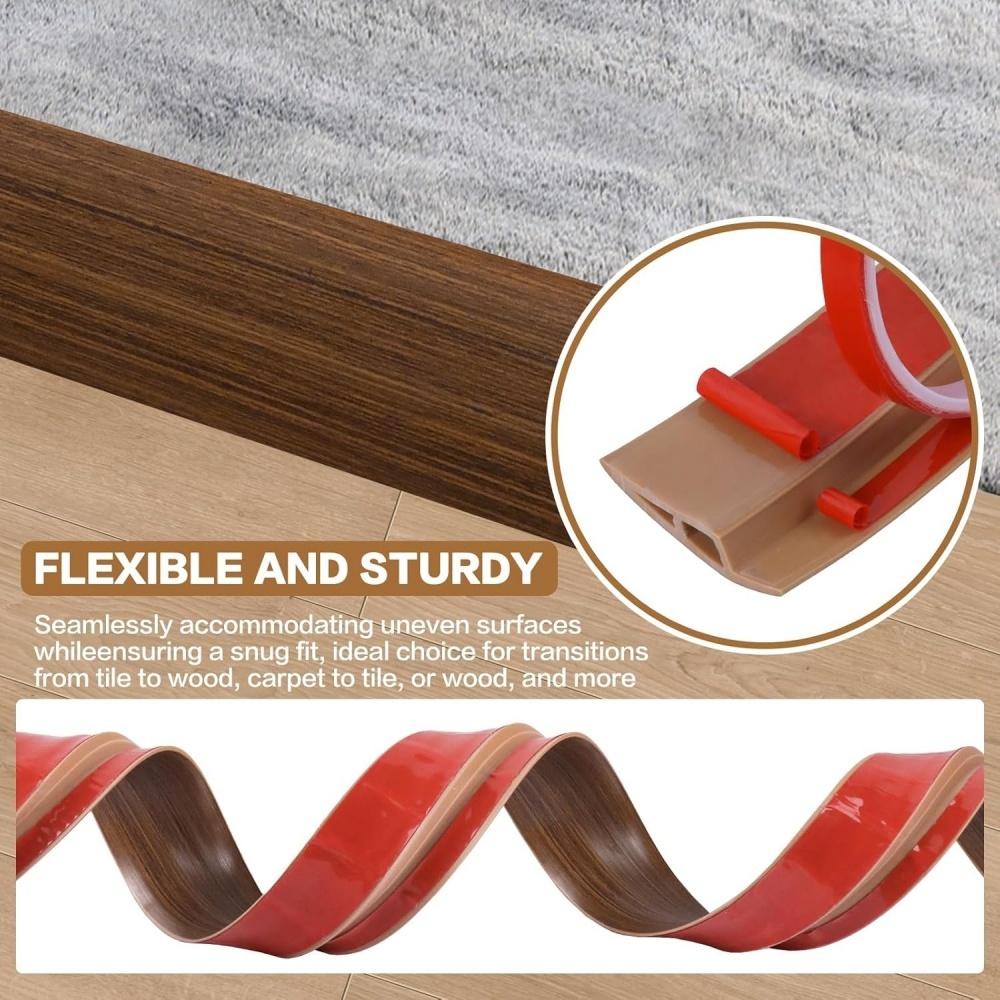 1PC 1m/2mX5cm Pvc Floor Transition Strip Door Threshold Ramp Self Adhesive Carpet Edging Doorway Edge High Low Transition Strip