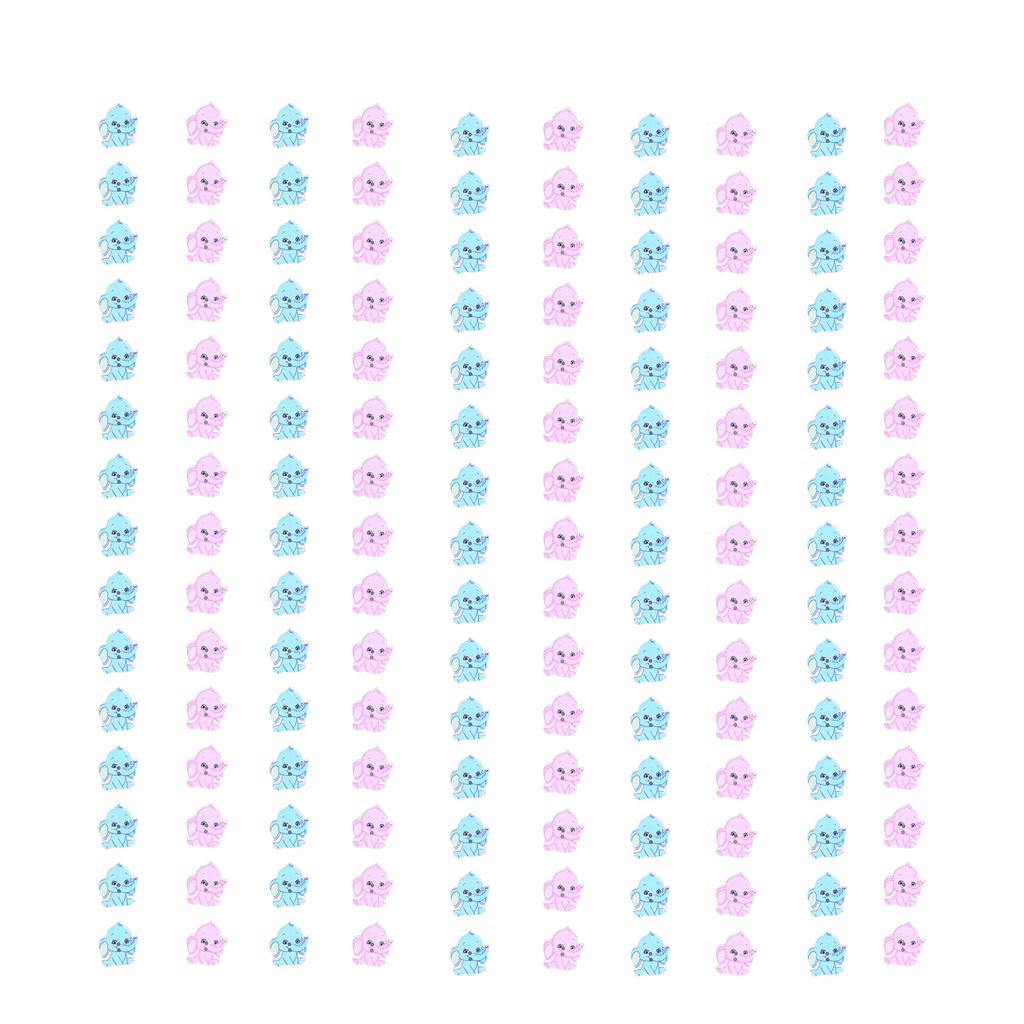 150Pcs Wooden Buttons Cartoon Elephant Two Colors High Durable Light Weight Easy Storage Widely