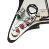 Musiclily Pro SE ST-HH-OMHA Vorverdrahtetes Schlagbrett mit Alnico 5 Humbucker und Mini-Kippschalter für Strat E-Gitarre, 3-lagig Schwarz, Zebra-Pickups
