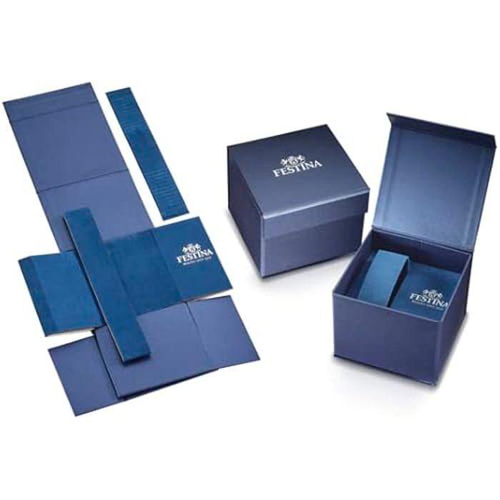 Montre - FESTINA - F20681/4 - Acier Inoxydable Gris - Bracelet Cuir Marron - Étanchéité 5 ATM