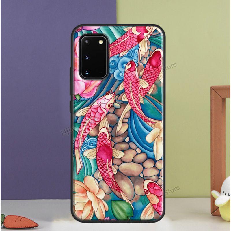 Koi Karpfen Fisch Hülle Für Samsung Galaxy S20 FE S21 S22 Ultra S8 S9 S10 e Note 10 Plus Note 20 Ultra Abdeckung